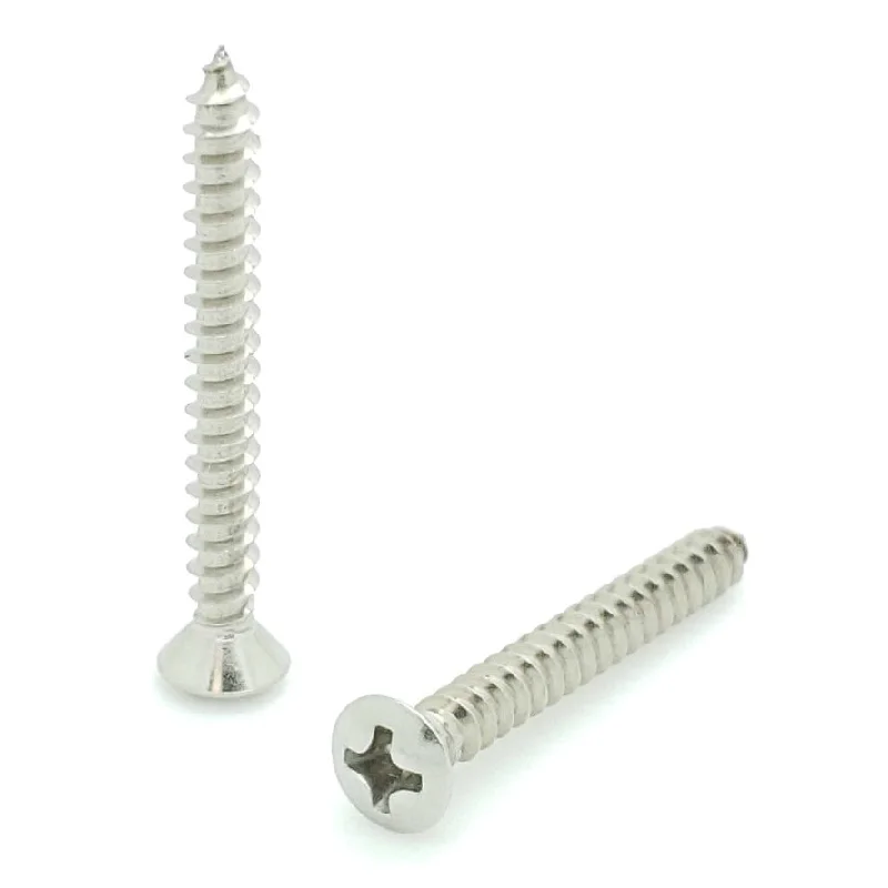 Screws for Mounting TV Brackets and Shelves-100 Qty #6 x 1-1/4" Oval Head 304 Stainless Phillips Head Wood Screws (BCP622)