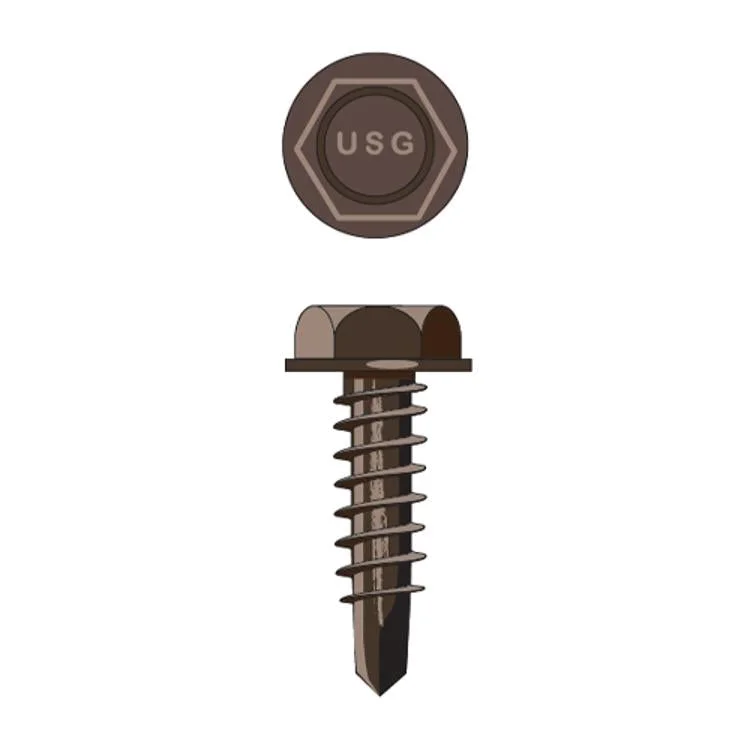 Stainless Steel Screws for Kitchen Installations-USG Sheetrock Tools #10 X 3/4" Hex Washer Head Self Drill Drywall Grey Phosphate Screw [5LB Pack]