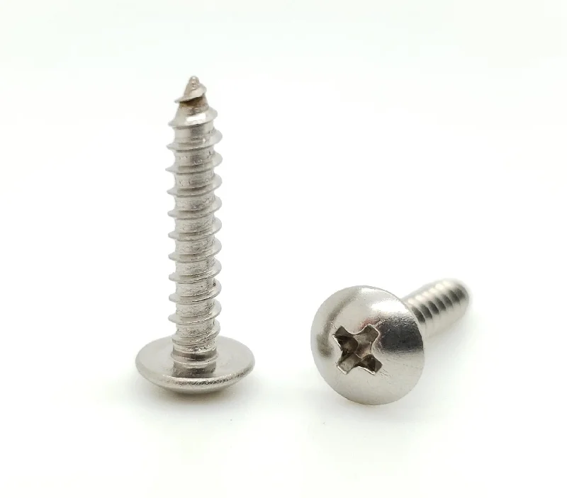 Stainless Steel Screws for Marine Use-100 Qty #6 x 3/4" Truss Head 304 Stainless Phillips Head Wood Screws (BCP99)