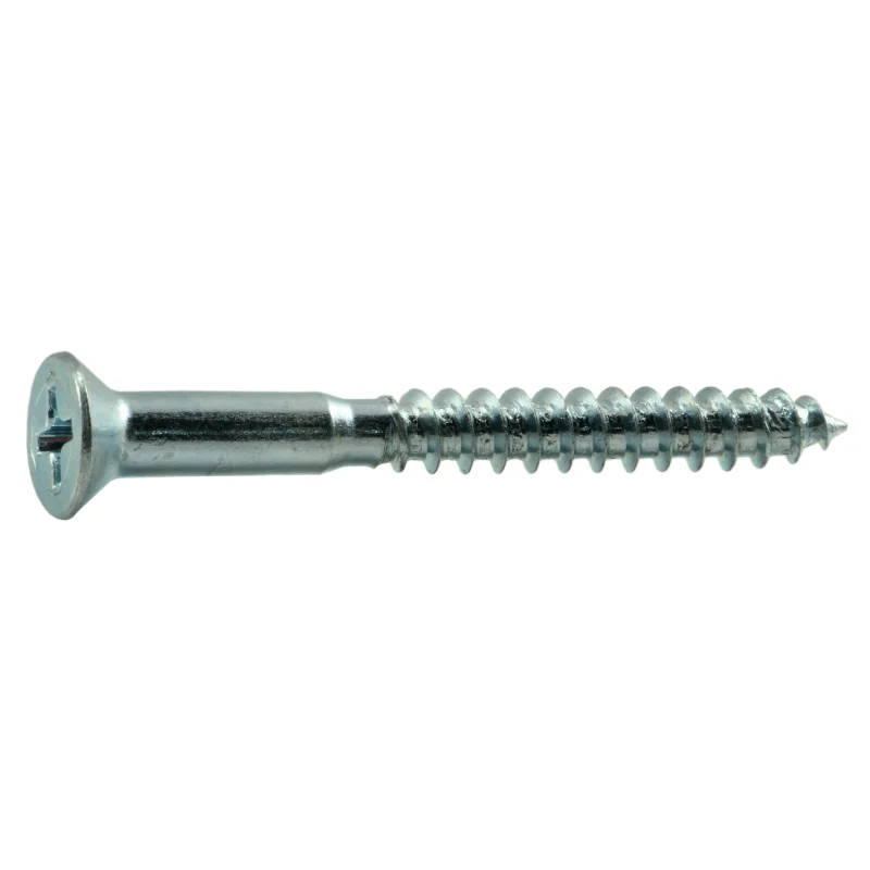 Machine Screws for Electrical Applications-#9 x 1-3/4" Zinc Phillips Flat Head Wood Screws (100 pcs)