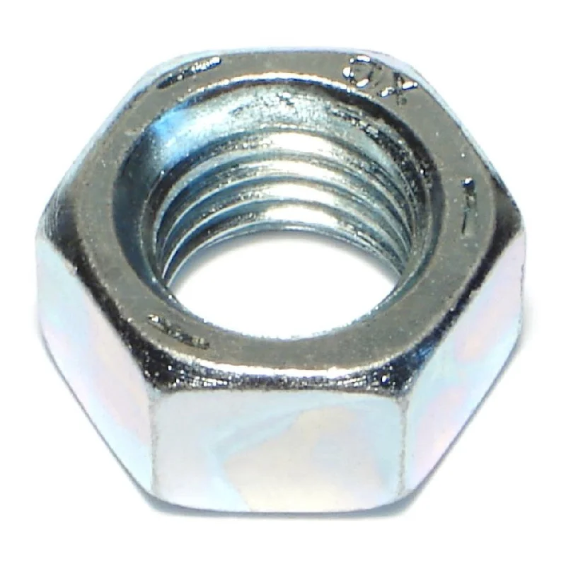 Nuts for Securing Heavy Equipment to Foundations-3/4"-10 Zinc Plated Grade 5 Steel Coarse Thread Hex Nuts