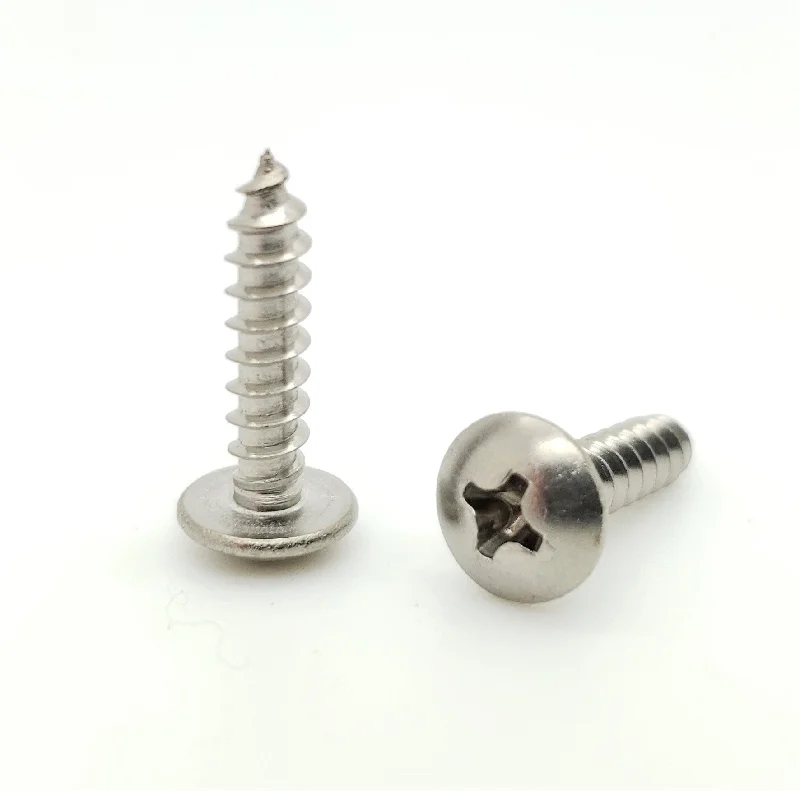 Pan-Head Screws for Secure Mounting-100 Qty #6 x 5/8" Truss Head 304 Stainless Phillips Head Wood Screws (BCP100)