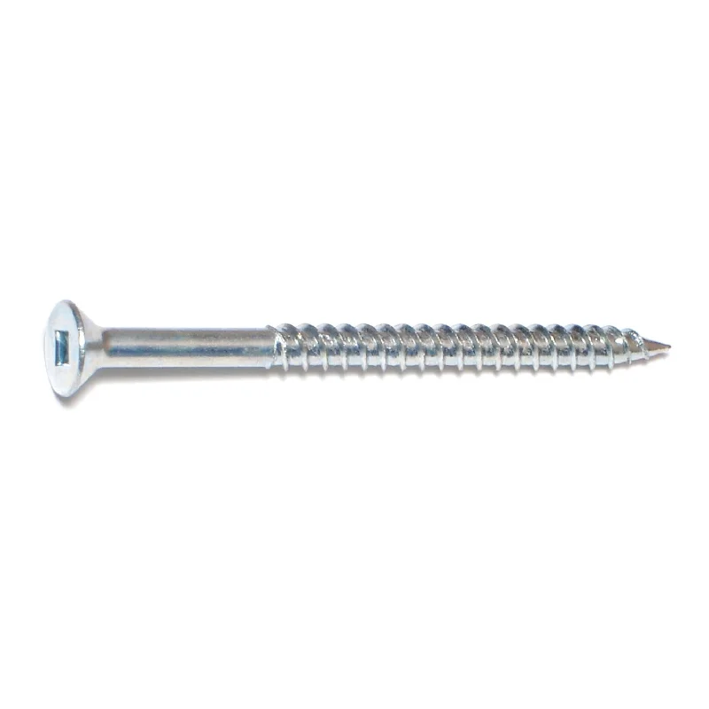 Stainless Steel Screws for Marine Use-#12 x 3" Zinc Square Drive Flat Head Wood Screws (20 pcs.)