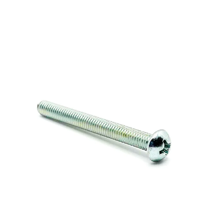 Heavy-Duty Screws for Metal and Steel-#10-32 x 1-1/4in UNF Phillips Round Machine Screw Clear Zinc