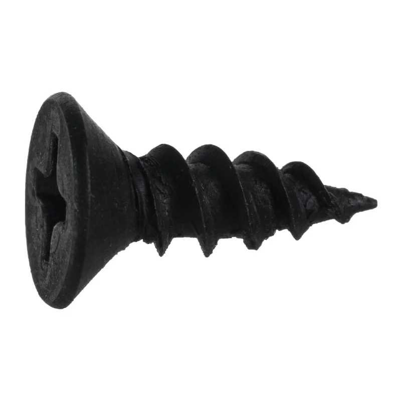 Screws for Mounting TV Brackets and Shelves-#8 x 1/2" Black Phillips Flat TwinFast Wood Screws (100 pcs)