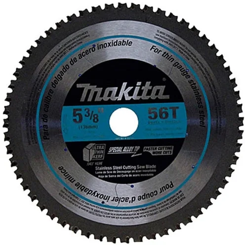 Cement Cutting Saw Blades for Professional Use-Makita A-95794 5-3/8" 56T Carbide Stainless Steel Cutting Blade