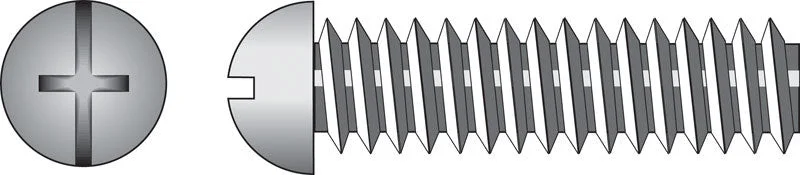 Screws for Securing Wood Flooring-HILLMAN No. 8-32 X 5/8 in. L Combination Round Head Zinc-Plated Steel Machine Screws 100 pk