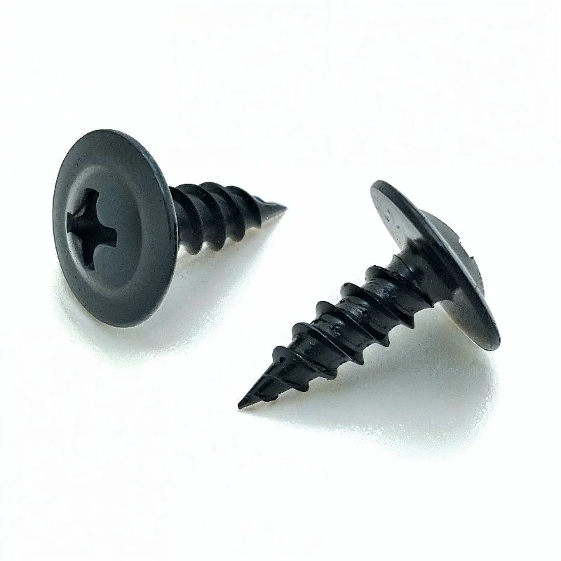 Heavy-Duty Screws for Construction Sites-500 Qty #8 x 1/2" Black Phillips Modified Truss Head Wood Screws (BCP1107)