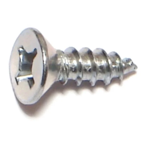 Multi-Purpose Screws for Home Improvement-#10 x 5/8" Zinc Plated Steel Phillips Flat Head Wood Screws