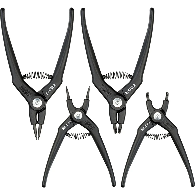 Round Nose Pliers for Bending Wire-Hazet 1845/4 Circlip Pliers Set, 4 Pieces