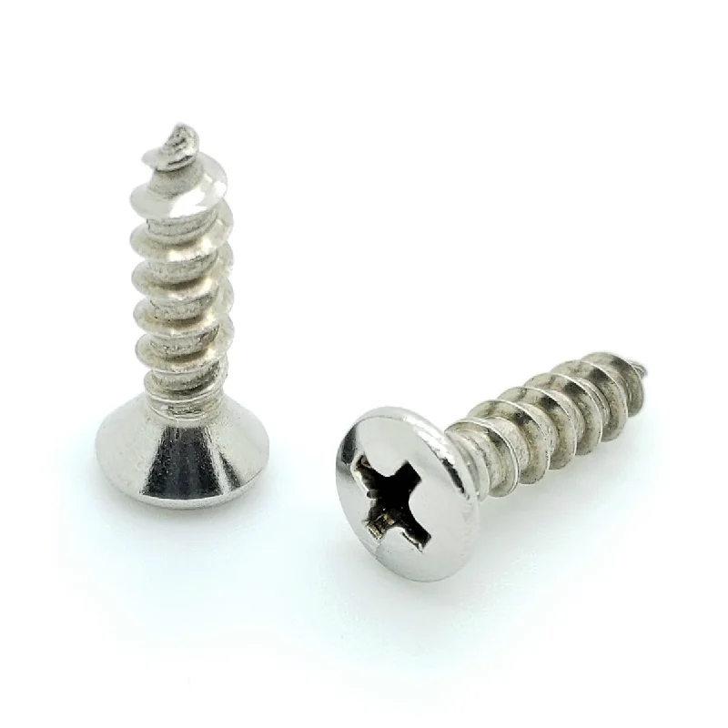 Screws for Secure Door and Window Fittings-50 Qty #10 x 3/4" Oval Head 304 Stainless Phillips Head Wood Screws (BCP632)