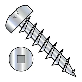 Screws for DIY Plumbing Projects-JFAST 0606DQPD - 6-13X3/8  Square Drive Pan Deep Thread Wood Screw Full Thread Zinc Bake, Case Quantity: 
10,000