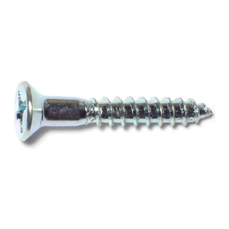 Screws for DIY Plumbing Projects-#10 x 1-1/4" Zinc Plated Steel Phillips Flat Head Wood Screws