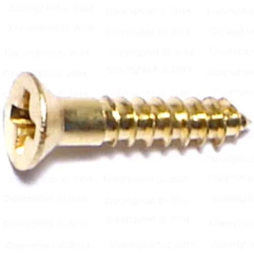 Screws for Attaching Metal Parts Together-Brass Phillips Flat Head Wood Screws - #5 Diameter