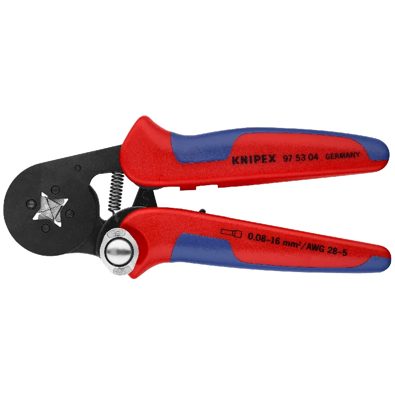 Compact Locking Pliers for Small Spaces-Knipex 97 53 04 7" Self-Adjusting Crimping Pliers For Wire Ferrules