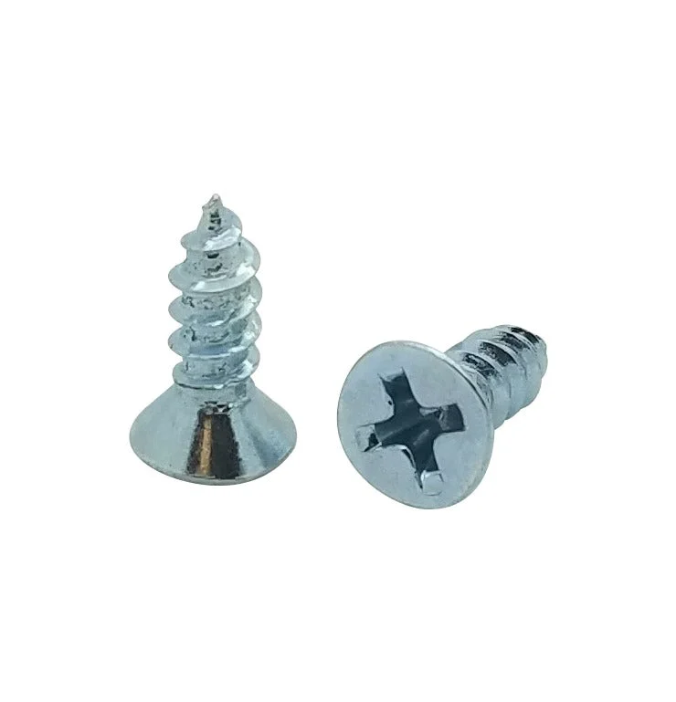 Screws for Attaching Light Fixtures to Ceilings-400 Qty #8 x 1/2" Flat Head Zinc Coated Phillips Head Wood Screws (BCP35)