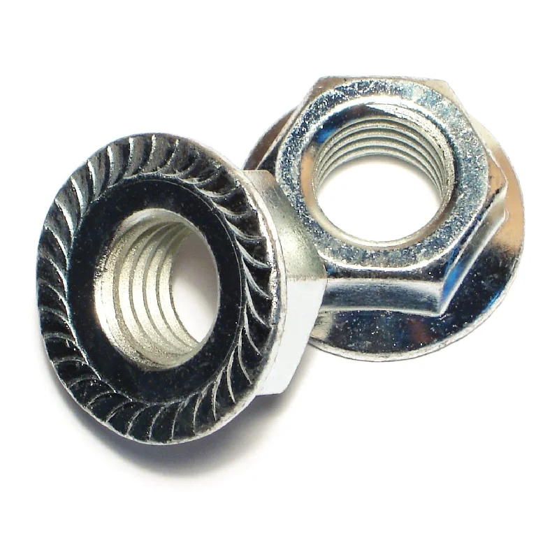 Lock Nuts for Secure Fastening-5/8"-11 Zinc Plated Case Hardened Steel Coarse Thread Hex Flange Nuts