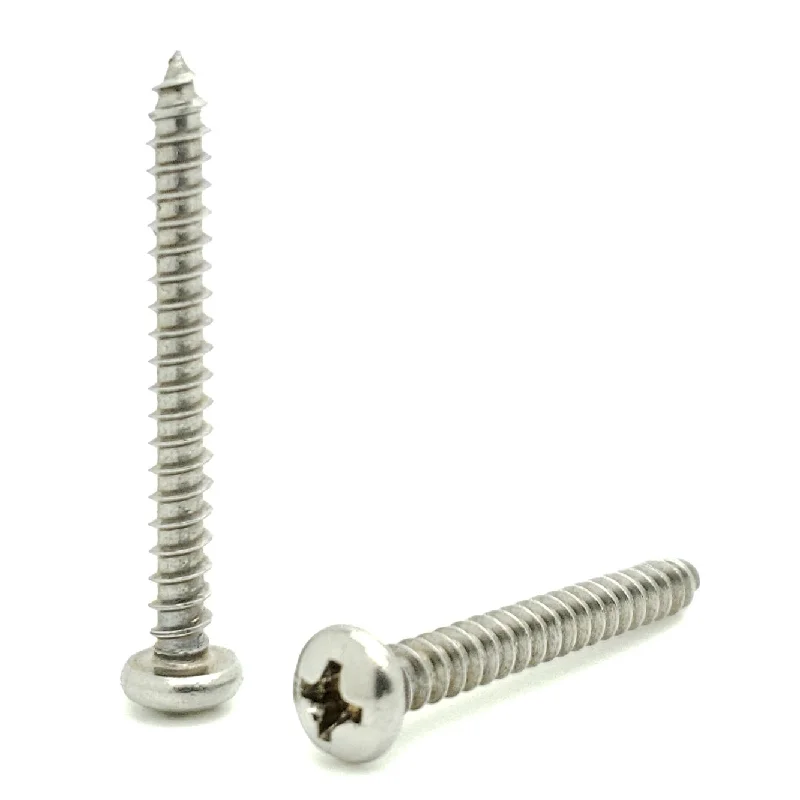 Screws for Mounting TV Brackets and Shelves-300 Qty #6 x 1-1/4" 304 Stainless Steel Phillips Pan Head Wood Screws (BCP804)