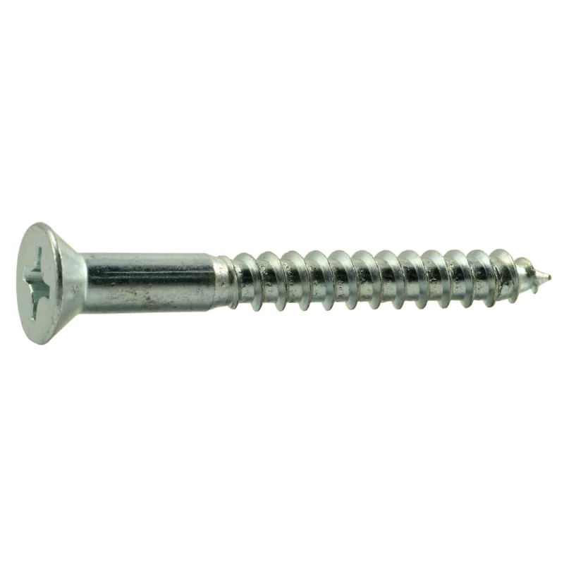 Self-Threading Screws for Quick Installations-#14 x 2-1/4" Zinc Plated Steel Phillips Flat Head Wood Screws (50 pcs.)