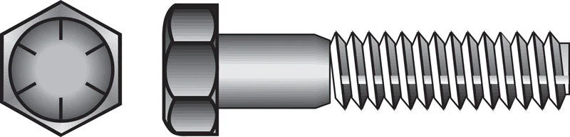 High-Strength Screws for Industrial Applications-HILLMAN 3/8 in. D X 5 in. L Heat Treated Steel Hex Head Cap Screw 50 pk