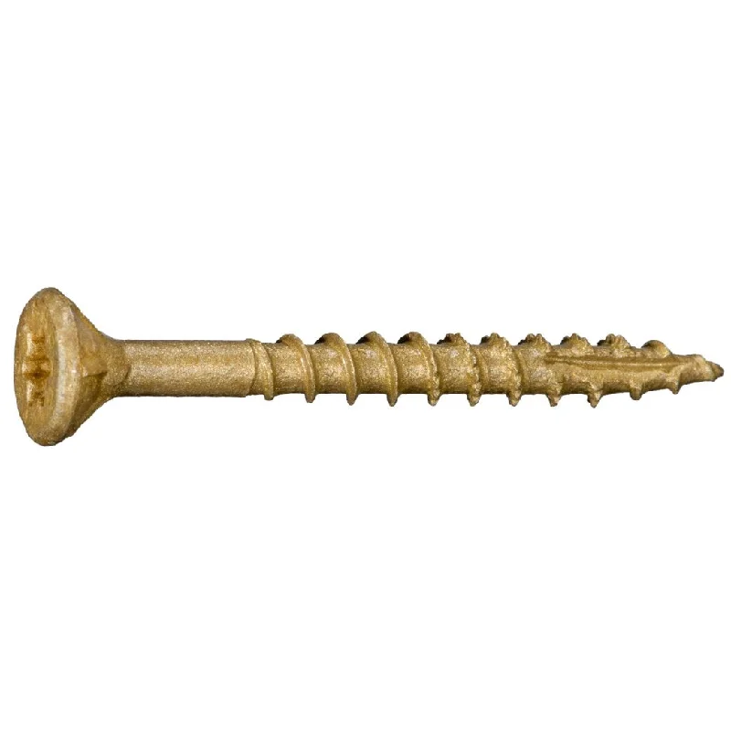 Fine Thread Screws for Precision Fastening-9 x 1-1/4" Star Drive Tan Pan Deck Saberdrive Screws 1 lb. Tub (149 pcs.)