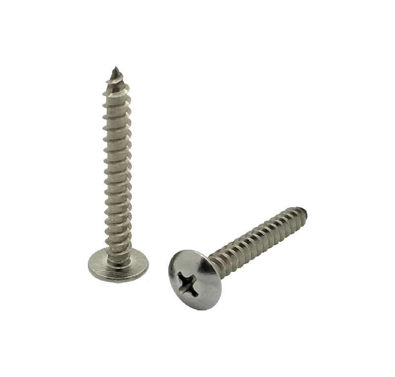 Pan-Head Screws for Secure Mounting-300 Qty #8 x 1-1/4" Truss Head 304 Stainless Phillips Head Wood Screws (BCP157)