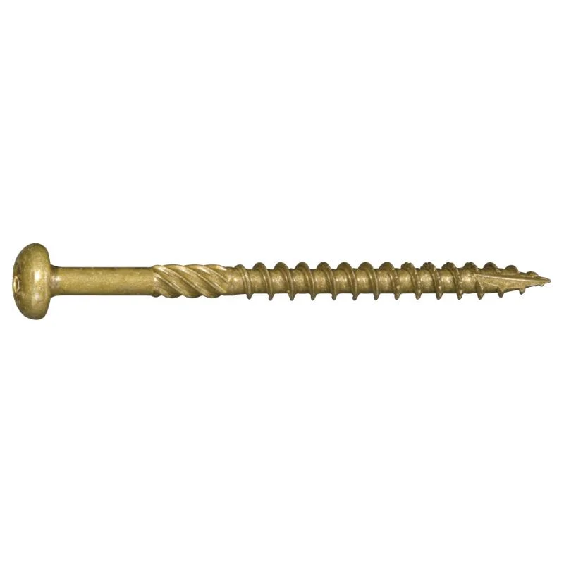 Flat-Head Screws for Low-Profile Finish-9 x 2-1/2" Star Drive Tan Pan Deck Saberdrive Screws 1 lb. Tub (96 pcs.)