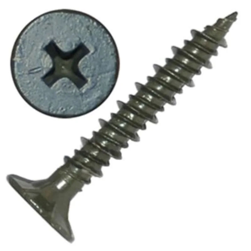 Corrosion-Resistant Screws for Outdoor Use-Grip-Rite No. 8  x 1-1/4 in. L Phillips Wafer Head Cement Board Screws 1 lb. 144 pk (Pack of 12)