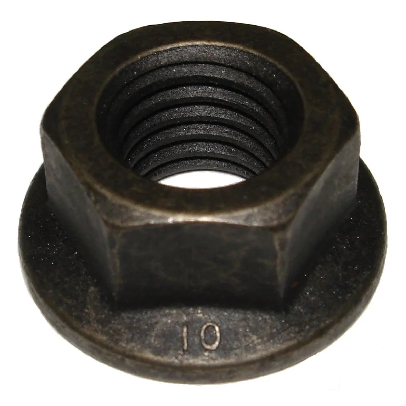 Vibration-Resistant Nuts for Aerospace and Automotive-14mm-2.0 Black Phosphate Class 10 Steel Coarse Thread Flange Nuts