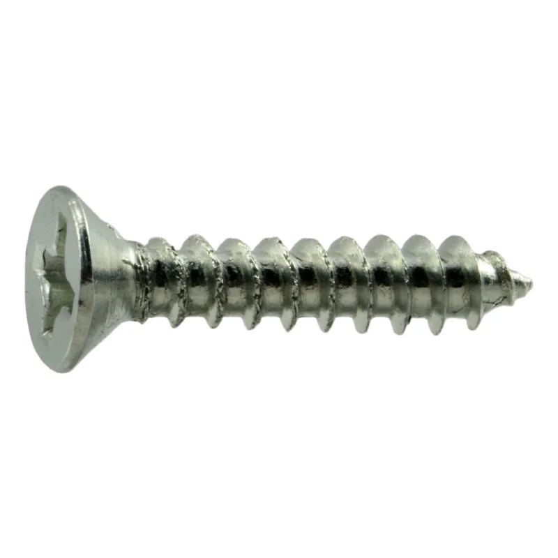 Screws for Framing Drywall in Construction-#6 x 3/4" Zinc Plated Steel Phillips Flat Head Wood Screws