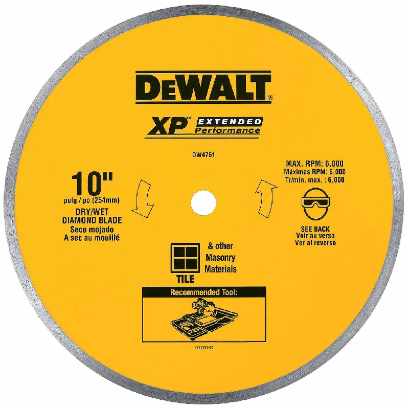 Portable Band Saw Blades for Metal Cutting-DeWalt DW4761 10" x .060" Ceramic Tile Blade Wet