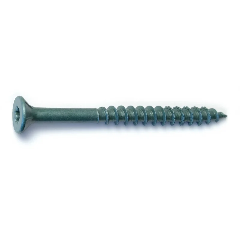 Screws for Secure Cabinet Hardware Mounting-#12 x 2-1/2" Green XL1500 Bugle Exterior Wood Screws (30 pcs.)