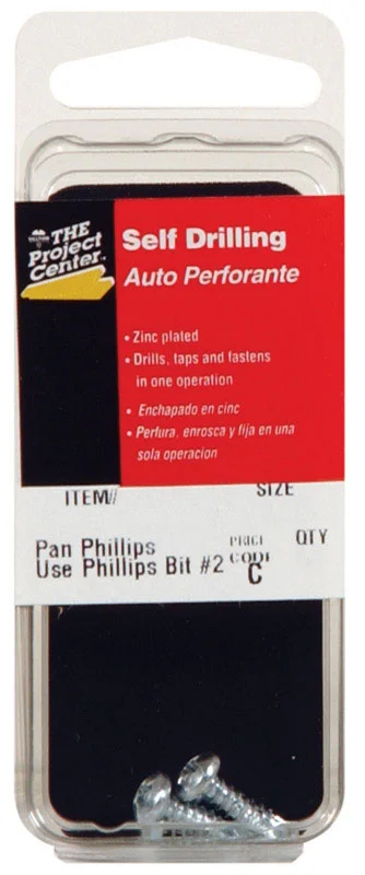 Screws for Fixing Electrical Panels and Boxes-Hillman No. 6 x 1/2 in. L Phillips Pan Head Zinc-Plated Steel Sheet Metal Screws 4 pk (Pack of 10)