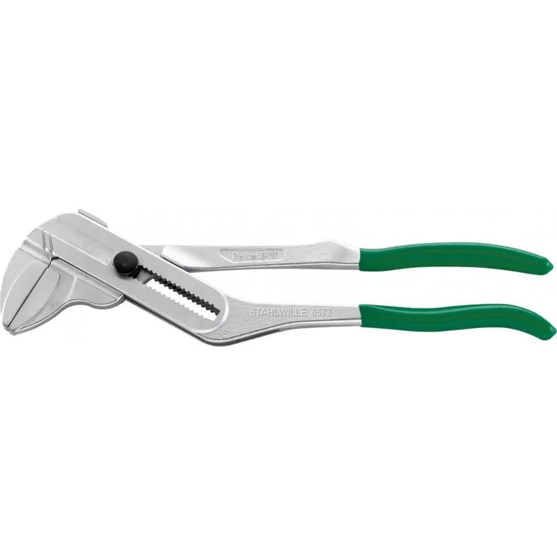 Non-Slip Pliers for Safe Handling-Stahlwille 65735250 253mm PowerGRIP Pliers Wrench - Chrome Plated