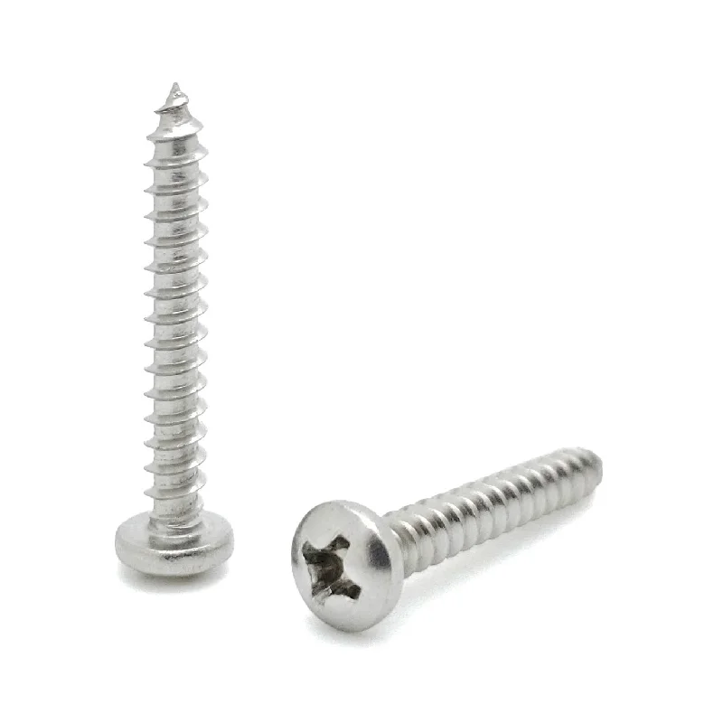 Hex Head Screws for Heavy-Duty Use-100 Qty #6 x 1" 304 Stainless Steel Phillips Pan Head Wood Screws (BCP603)