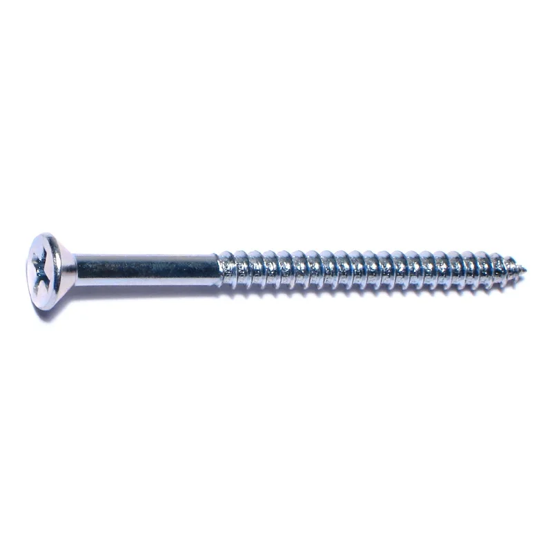 Large Screws for Structural Construction Projects-#9 x 2-1/2" Zinc Plated Steel Phillips Flat Head Wood Screws