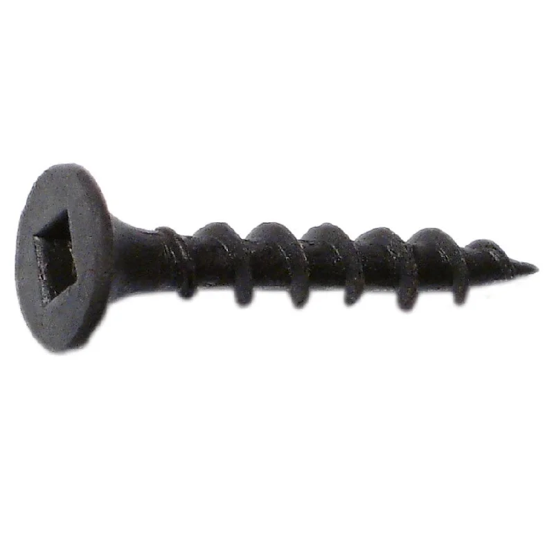 Screws for Attaching Handles and Knobs-#6 x 1" Black Phosphate Steel Coarse Thread Square Drive Bugle Head Drywall Screws