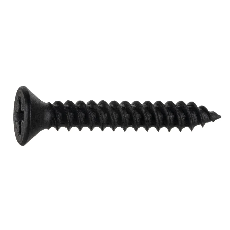 Screws for Joining Thin Metal Sheets-#4 x 3/4" Black Phillips Flat TwinFast Wood Screws (100 pcs)