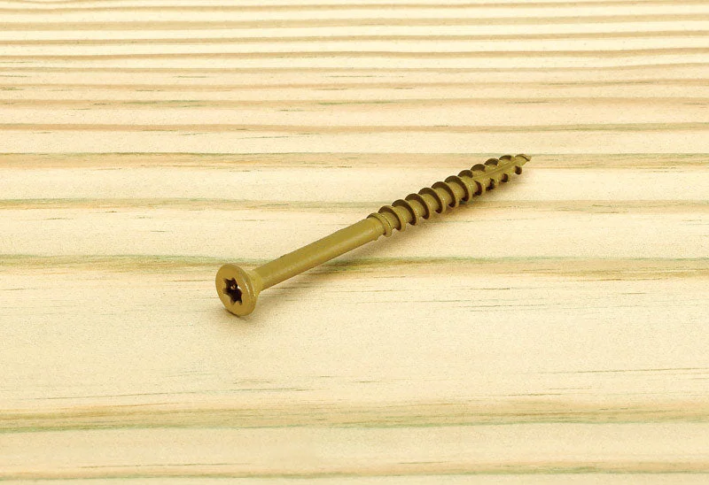 Screws for Reinforcing and Strengthening Joints-Starborn Deckfast No. 8 X 2 in. L Tan Star Flat Head Deck Screws 500 pk