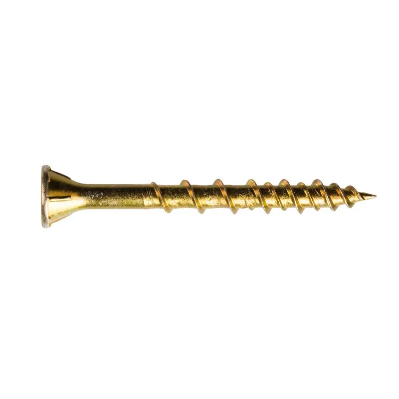 Heavy-Duty Screws for Construction Sites-Simpson Strong-Tie Strong-Drive No. 9  x 2 in. L T25 Yellow Zinc WSV Subfloor Screws 1 pk