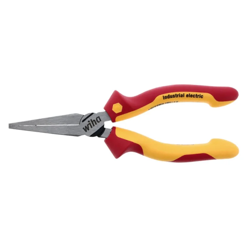 Soft Grip Pliers for Comfort and Control-Wiha Tools 32941 Insulated Long Flat Nose Pliers, 6"