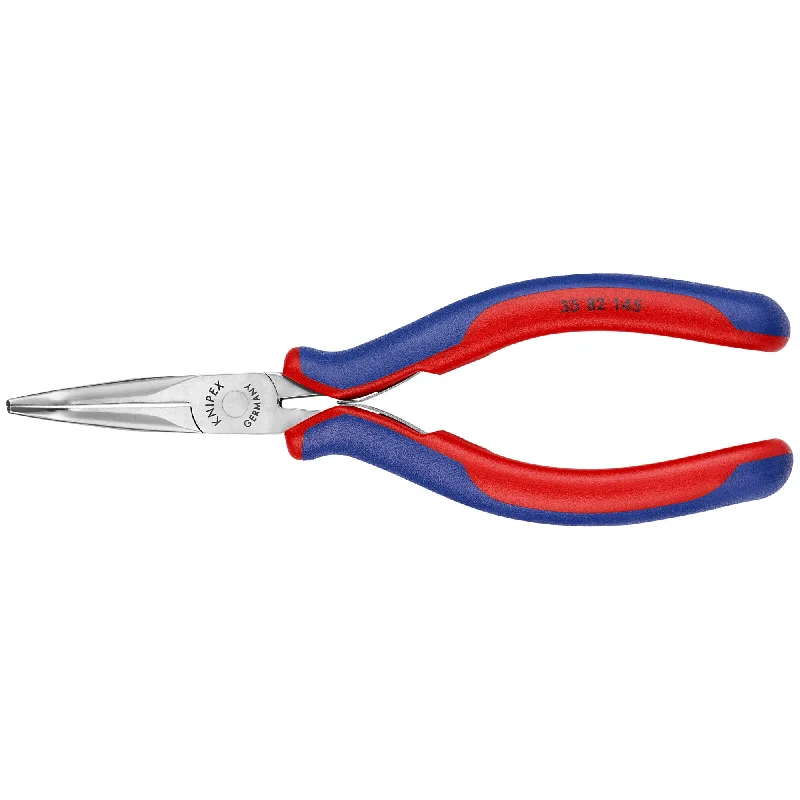 Heavy-Duty Bending Pliers for Metalworking-Knipex 35 82 145 5 3/4" Electronics 45° Angled Pliers-Half Round Tips