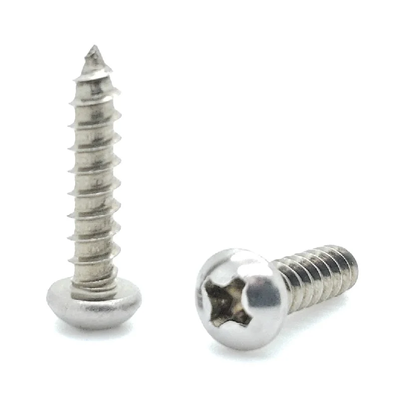 Heavy-Duty Screws for Metal and Steel-200 Qty #8 x 3/4" Round Head 304 Stainless Phillips Head Wood Screws (BCP715)