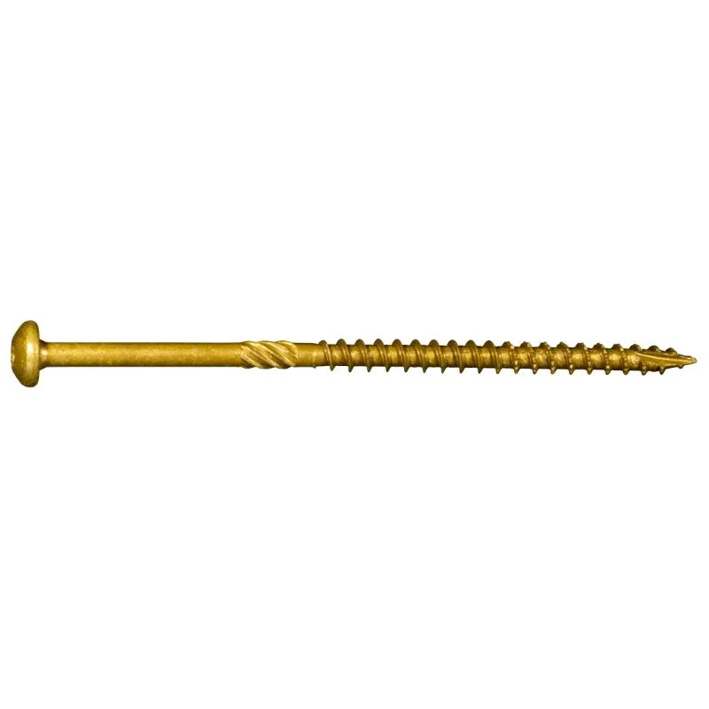 Screws for Mounting TV Brackets and Shelves-10 x 4" Star Drive Tan Pan Deck Saberdrive Screws 1 lb. Tub (48 pcs.)