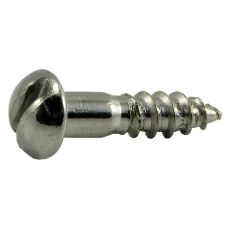 Screws with Phillips Head for Better Torque-#6 x 5/8" Steel Slotted Round Head Wood Screws