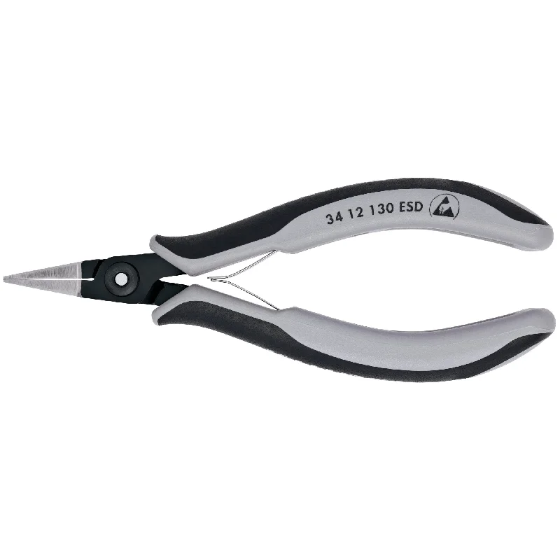 Soft-Grip Pliers for Long Use-Knipex 34 12 130 ESD 5 1/4" Electronics Pliers-Flat Tips, ESD Handles