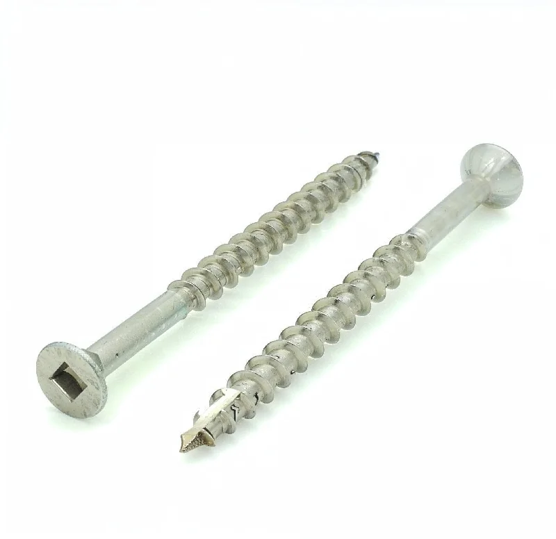 Screws for Drywall with Self-Drilling Tips-100 Qty #8 x 2-1/2" Stainless Steel Fence & Deck Screws - Square Drive Type 17 (BCP212)