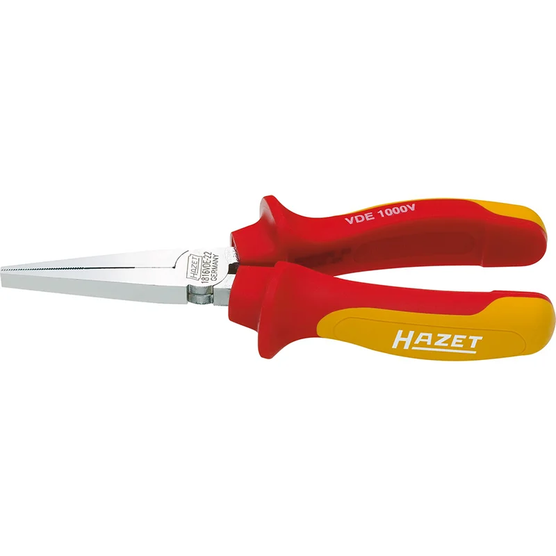 Pliers for Precision Automotive Repairs-Hazet 1816VDE-22 Flat Nose Pliers with Protective Insulation