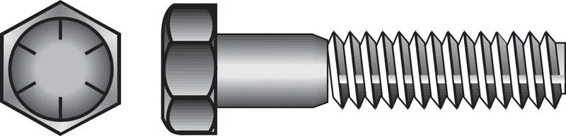 Screws for Assembling Metal Framework-HILLMAN 1/2 in. D X 3 in. L Heat Treated Steel Hex Head Cap Screw 50 pk