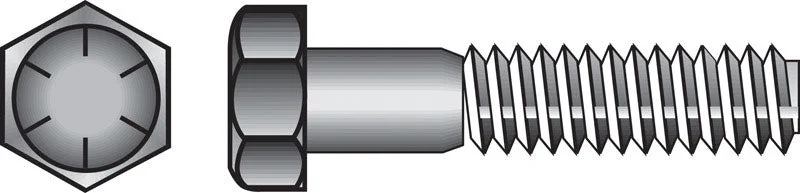 Heavy-Duty Screws for Metal and Steel-HILLMAN 3/8 in. D X 2-1/4 in. L Heat Treated Steel Hex Head Cap Screw 50 pk